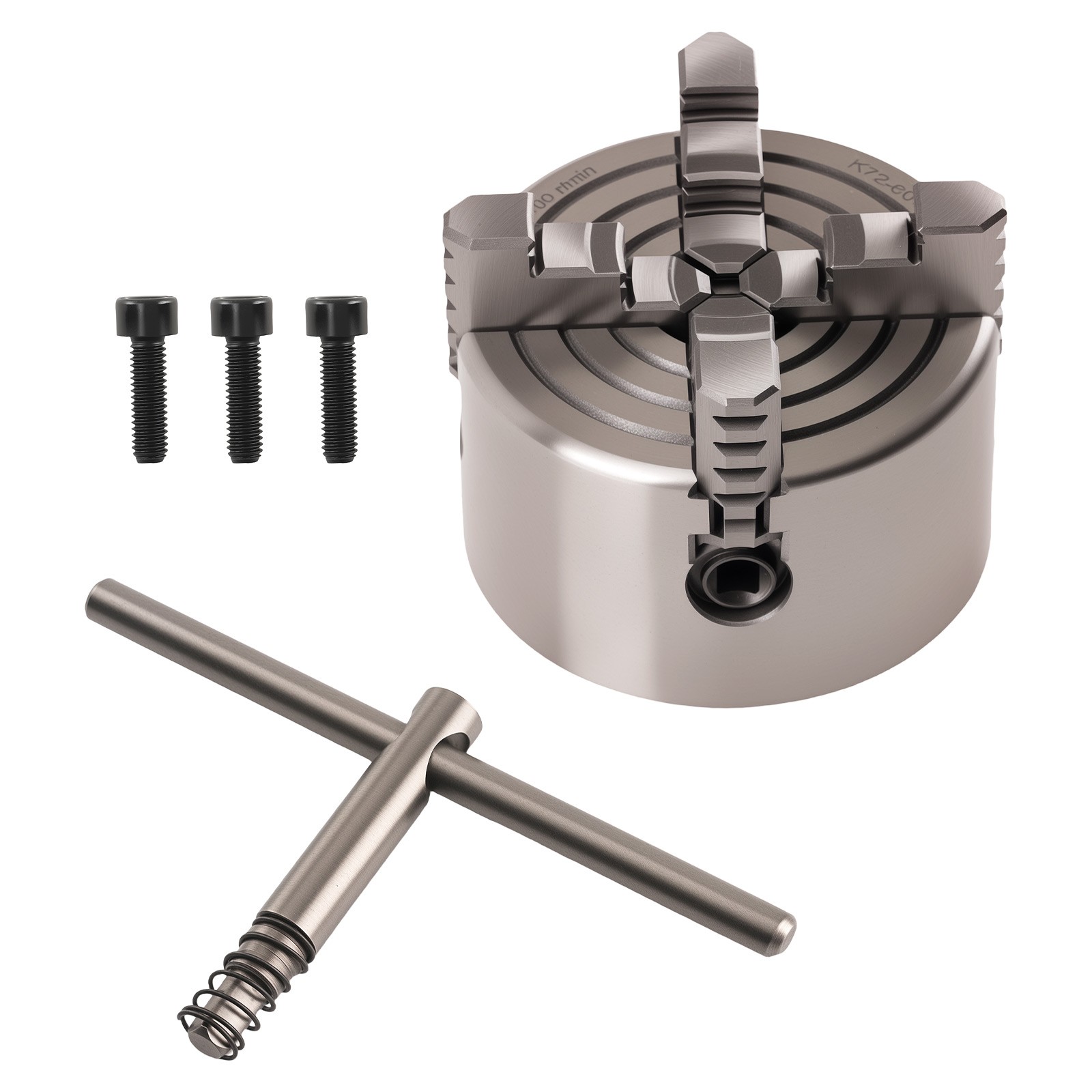 K72-80 4 Jaw Self Centering Metal Chuck 80mm Lathe HT300 Iron K7280