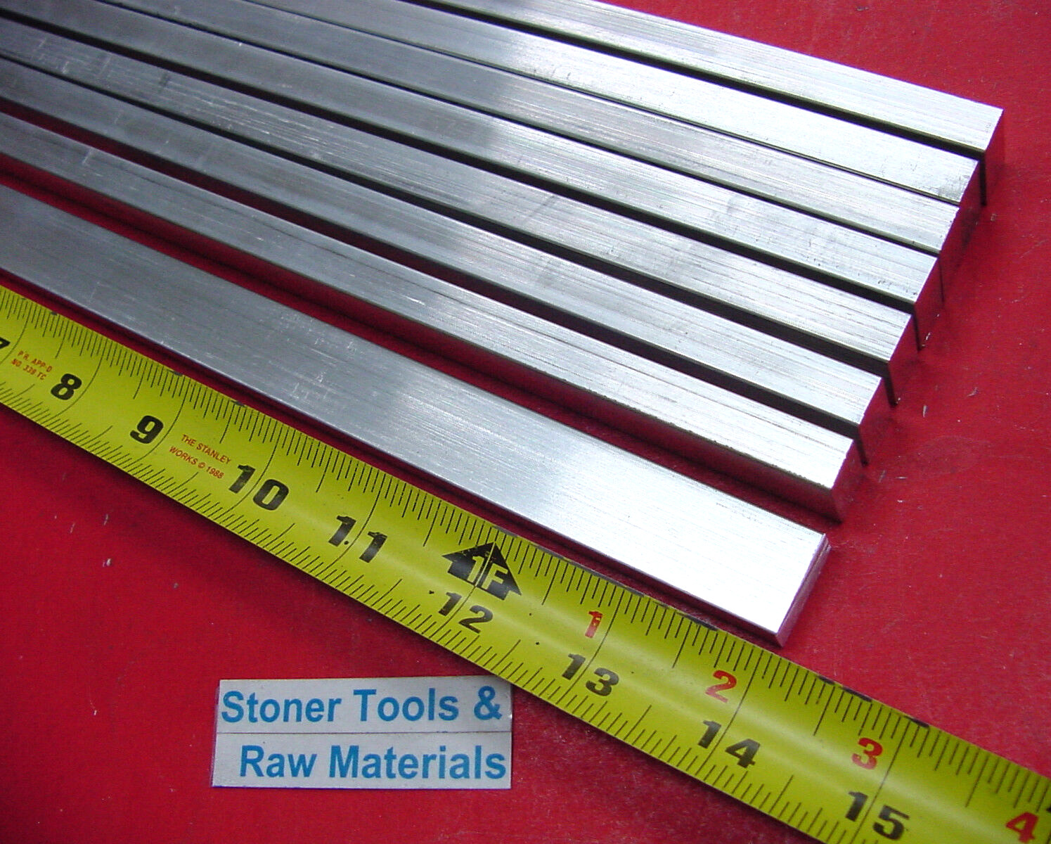 20 Pieces 3/8″ X 3/4″ ALUMINUM 6061 FLAT BAR 14″ long T6511 Extruded Mill Stock
