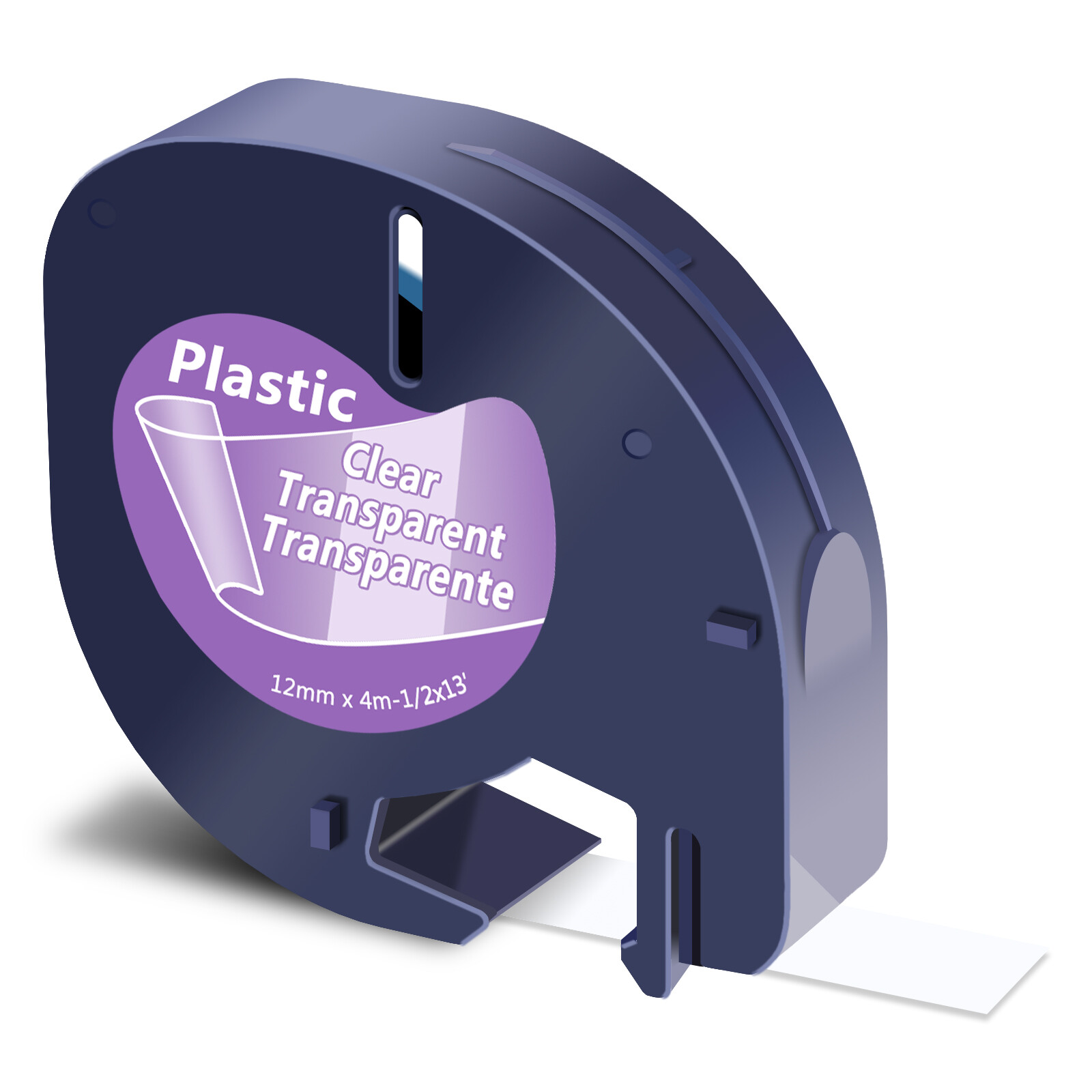 4PK Compatibel for Dymo 16952 Letratag Refill Clear Plastic 12mm Label Tape 13ft