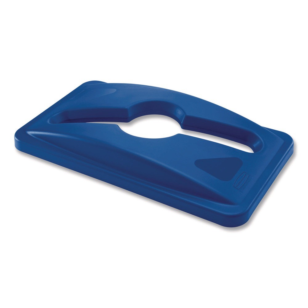 RCP 1788372 Slim Jim 12.1W x 21D x 2.75H Single Stream Recycling Top – Blue New