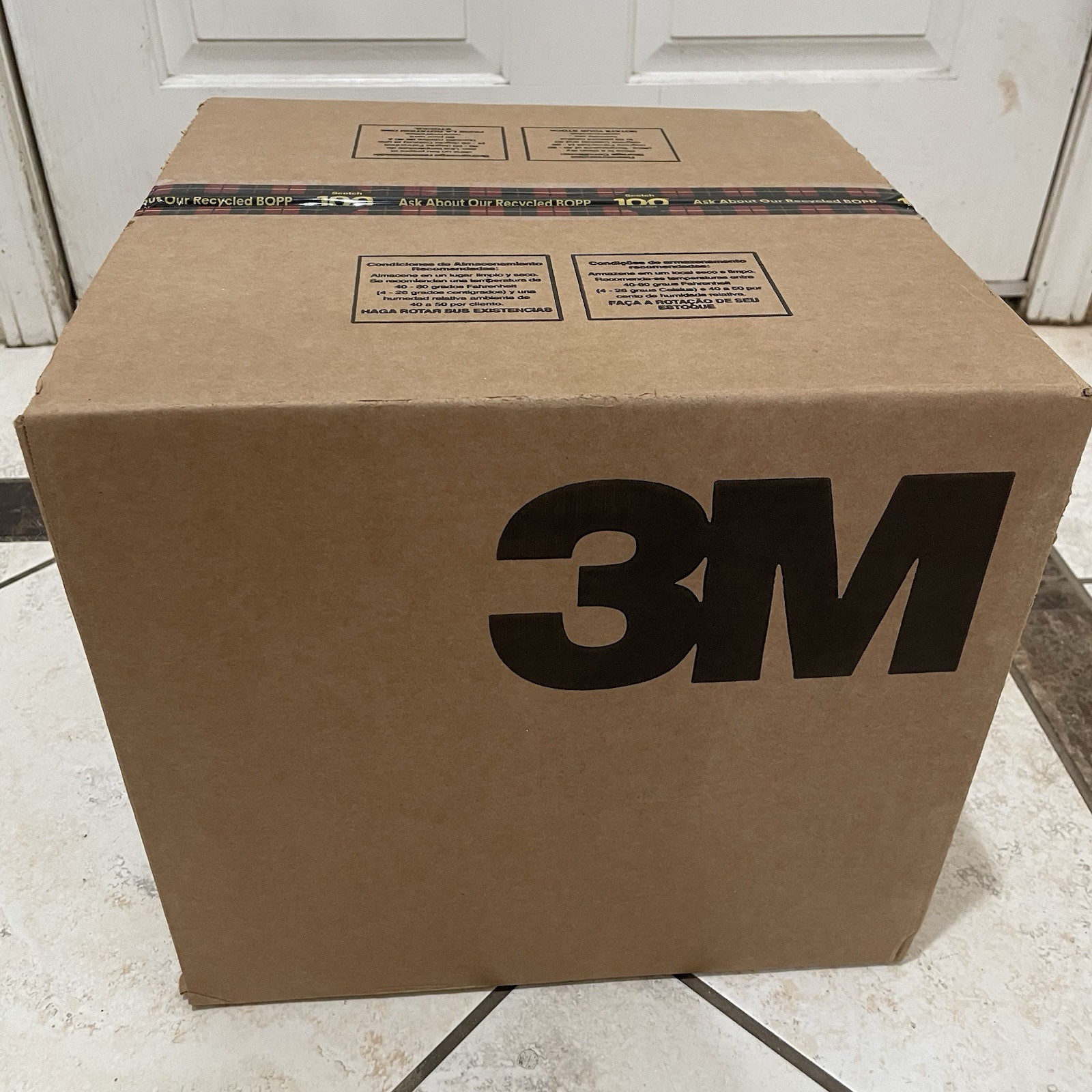 3M Scotch 375+ High Tack Box Sealing/Shipping Tape Clear 72mmX914m 4 Rolls/Case