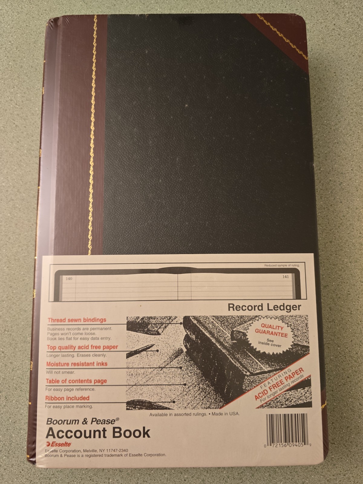 Boorum & Pease 9 Series Account Book – Record Ruled, Acid-Free paper 500 pages