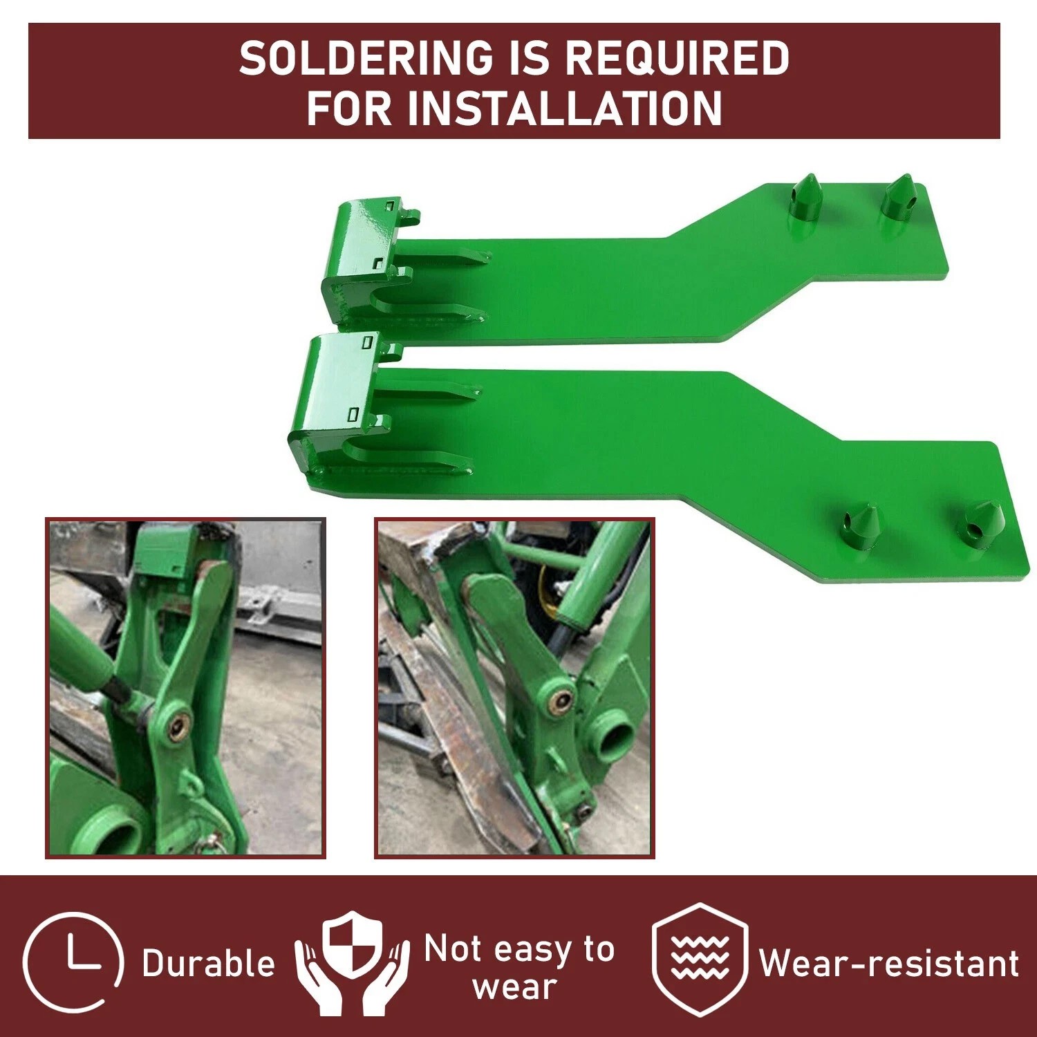 For John Deere Quick Tach Bracket Tractor Loader Brackets Weld On Mounting Set