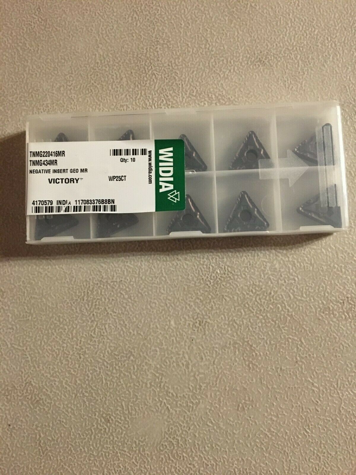 WIDIA TNMG220416MR WP35CT MADE IN INDIA (box of 10 inserts)