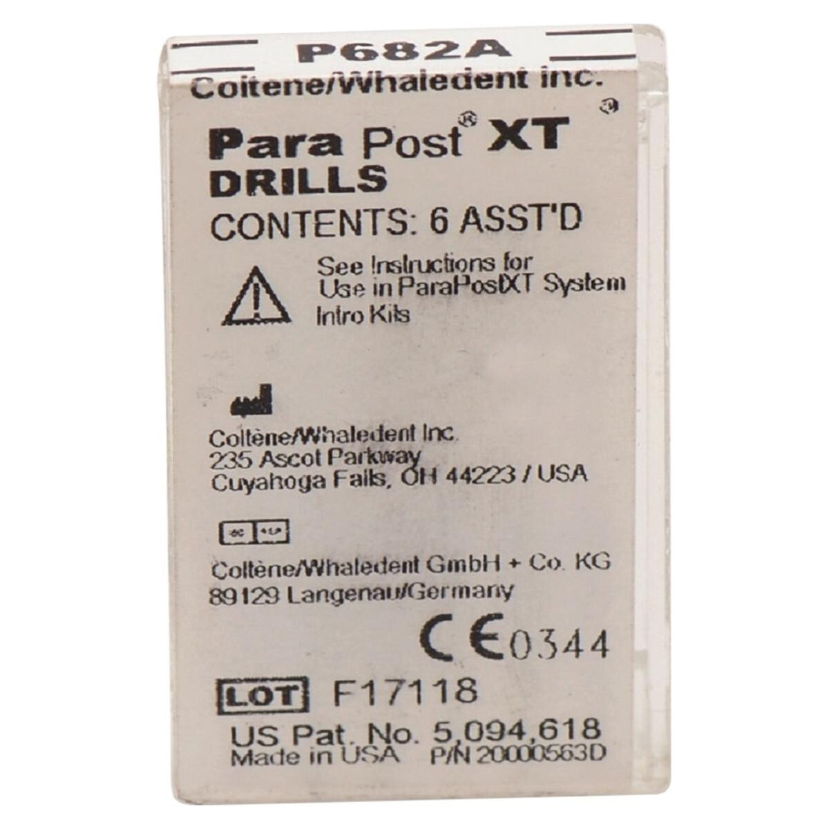 Coltene Whaledent P682-A Parapost XT Drill Set Assortment (1 Of Each Size) 6/Pk