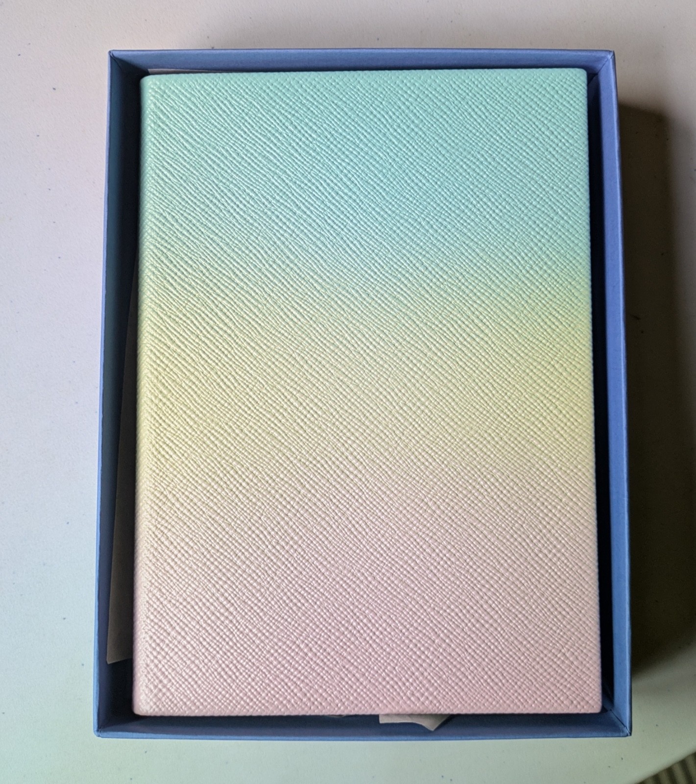 Smythson of Bond Street Soho Notebook in Panama-Rainbow- Limited Edition-New