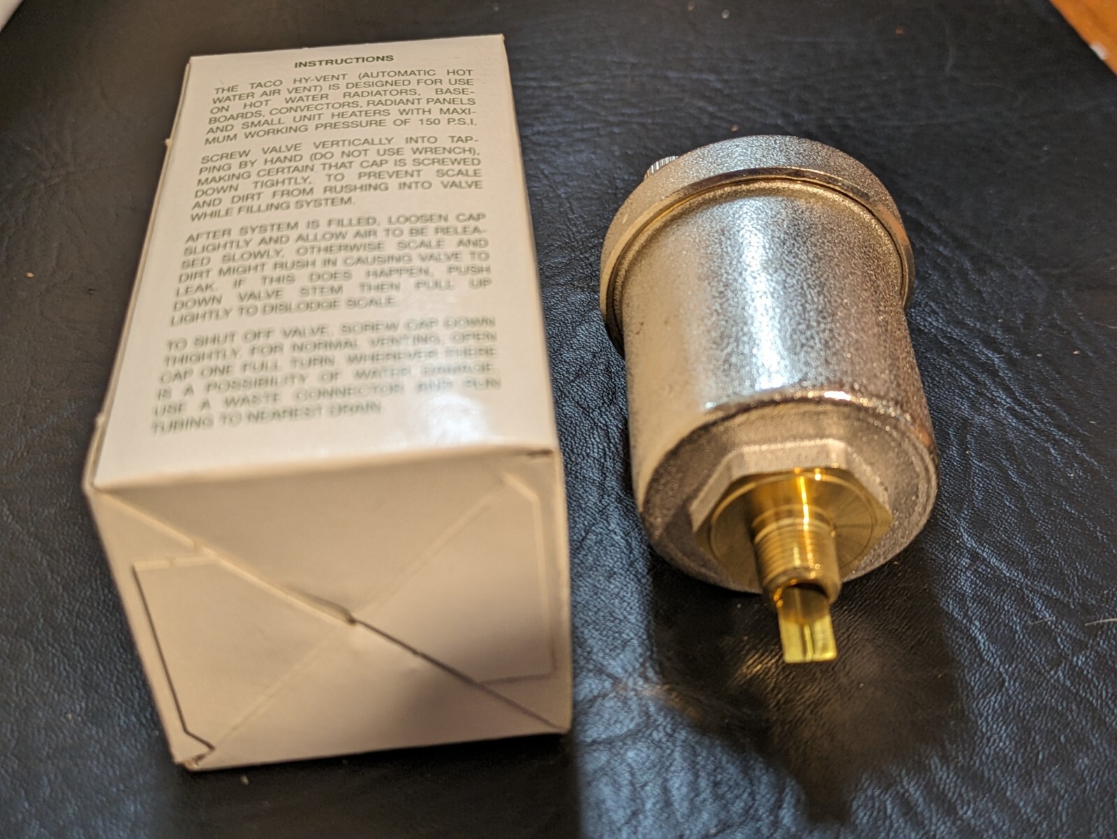 Taco 400 HY-VENT Automatic Hot Water Air Vent 1/8 In NPT 150 PSI NEW