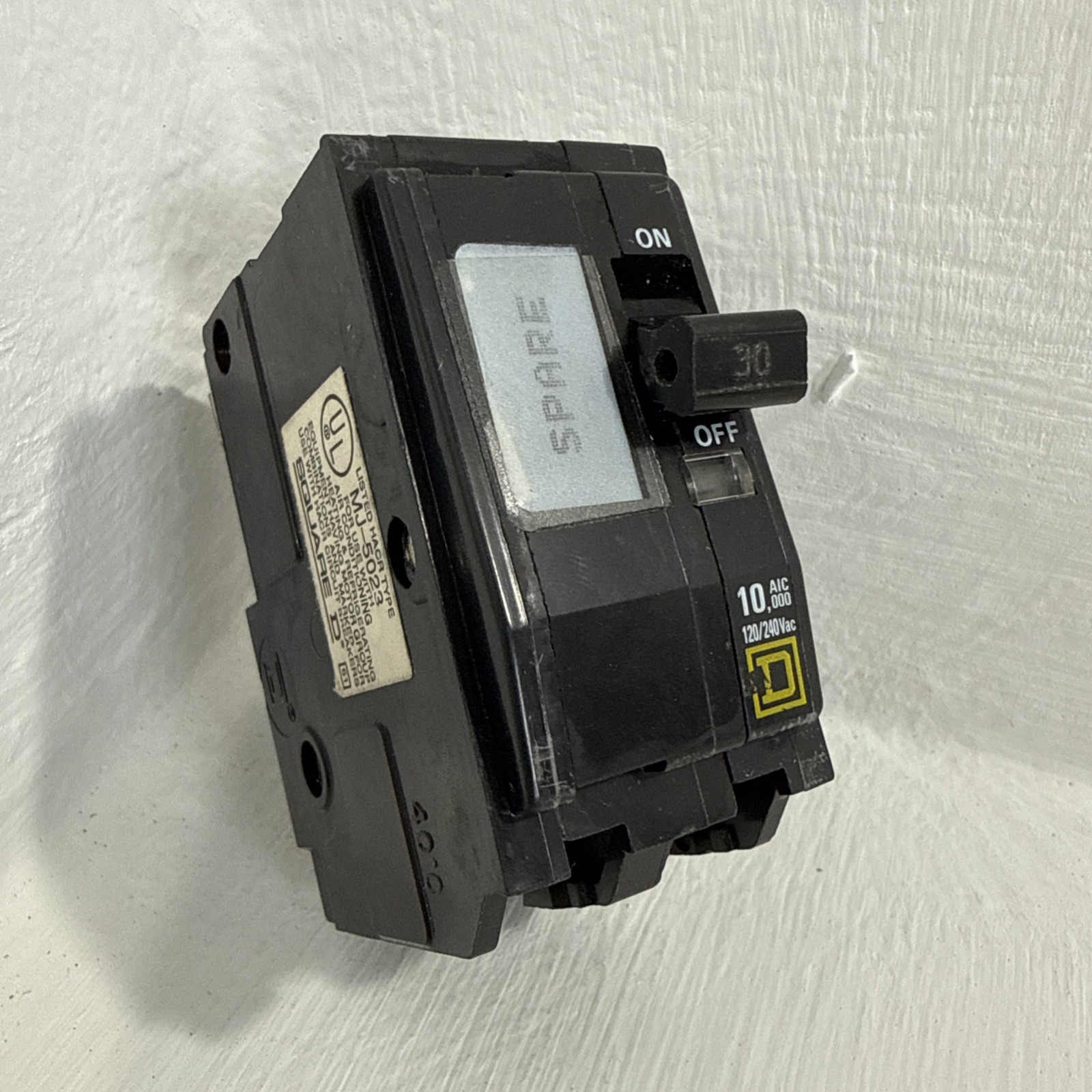 Square D QO230 30 Amp 2 Pole 10kA 120/240V Plug-In 30A 2P Breaker YELLOW FACE