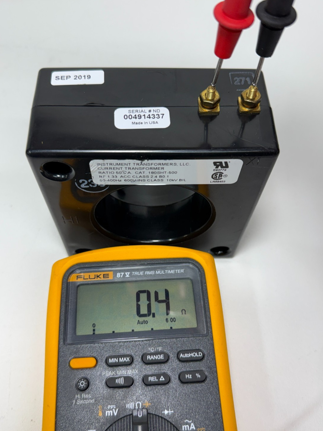 Instrument Transformers 180SHT-500 Current Transformer 500:5A Metering Class 2.4