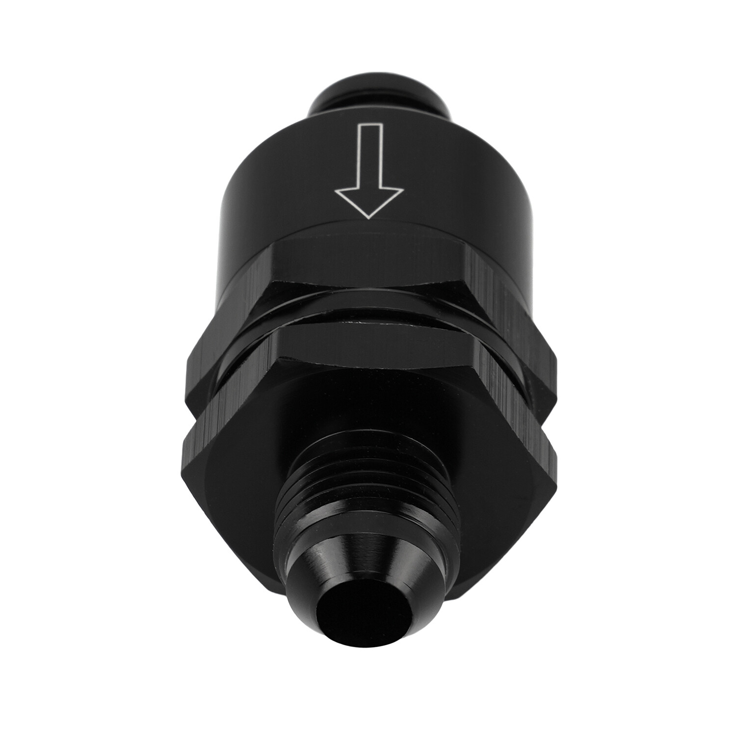 6AN Non Return One Way Inline Check Valve Fitting Aluminum-Black