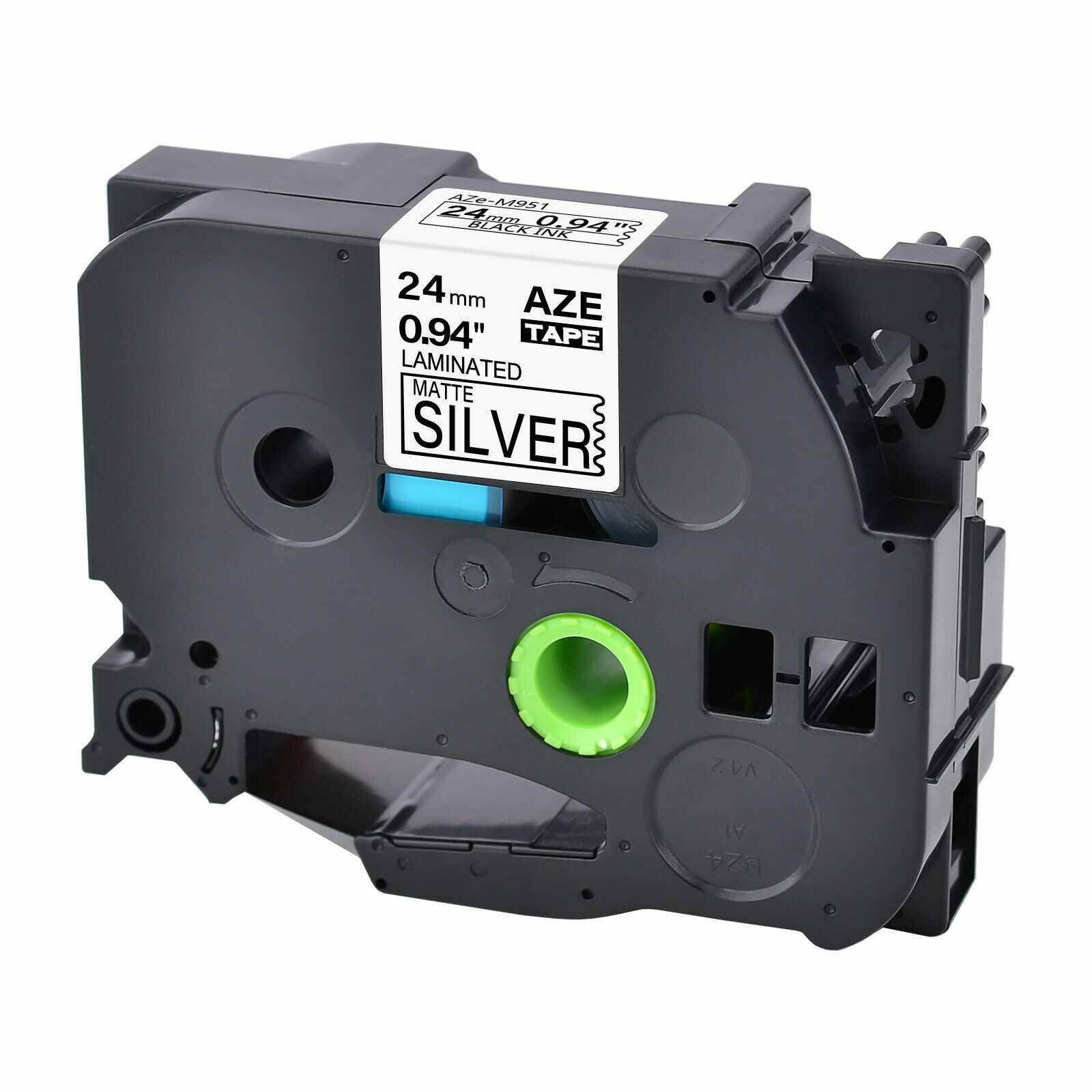 5PK 0.94″ Compatible Brother TZ-M951 TZe-M951 Black on Matt Silver Label Tape