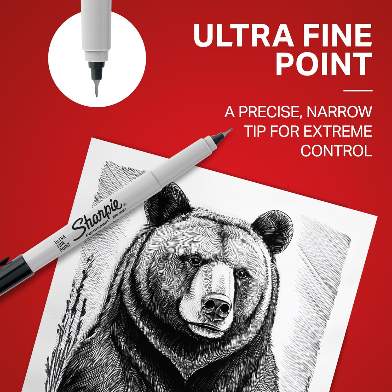 Permanent Markers, Ultra Fine Point, Black, 2 Count – Home, School, Office Suppl