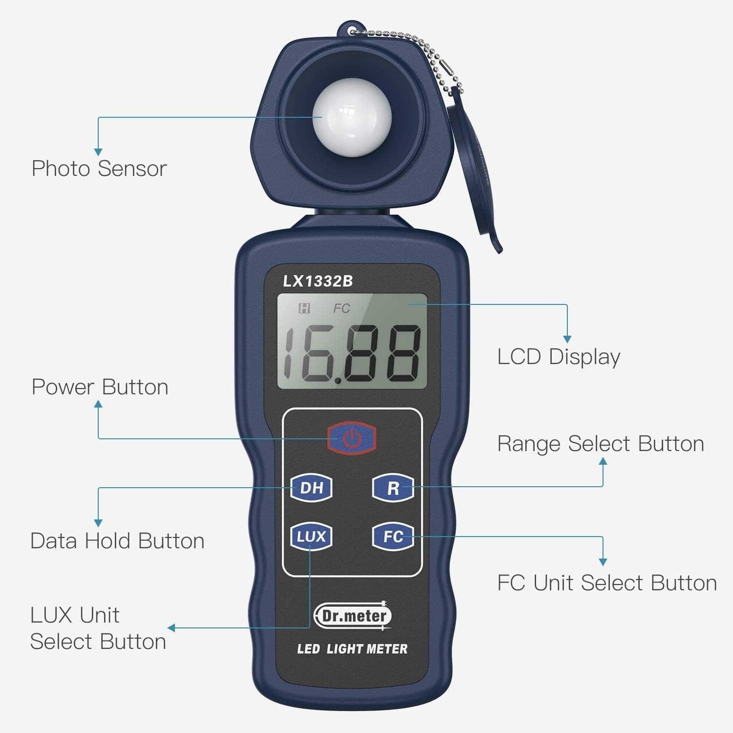 Professional Illuminance Meter for Accurate Light Measurement – 200,000 Lux