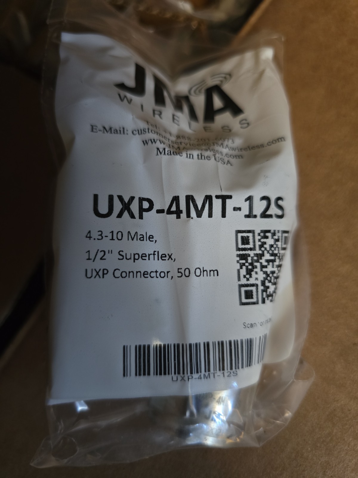 JMA (PPC) UXP-DM-12S 7-16 DIN Male Conn for 1/2” Superflexible Cable (Lot of 42)