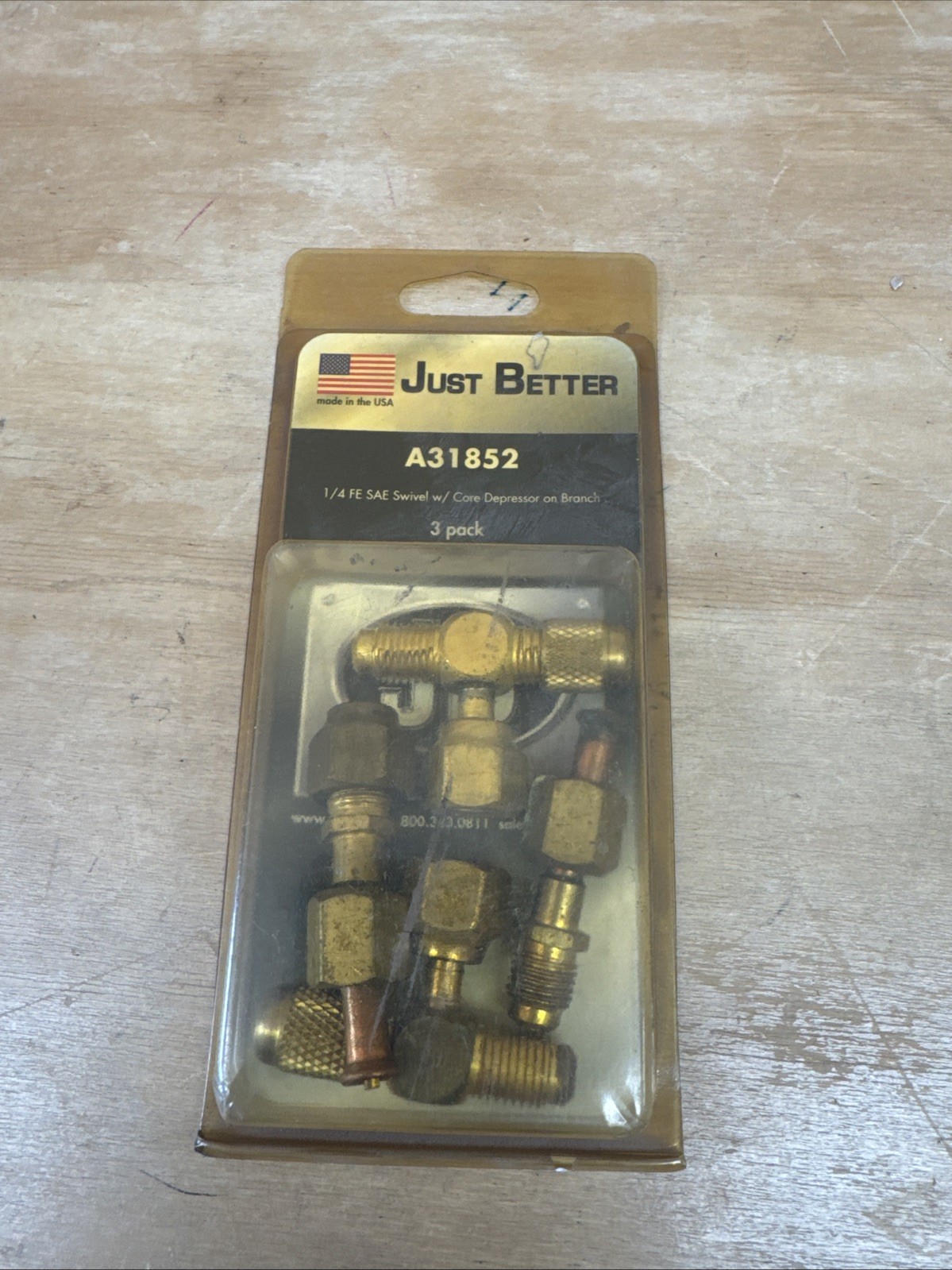JB “Just Better” 1/4″ Female SAE Swivel With Core Depressor A31852