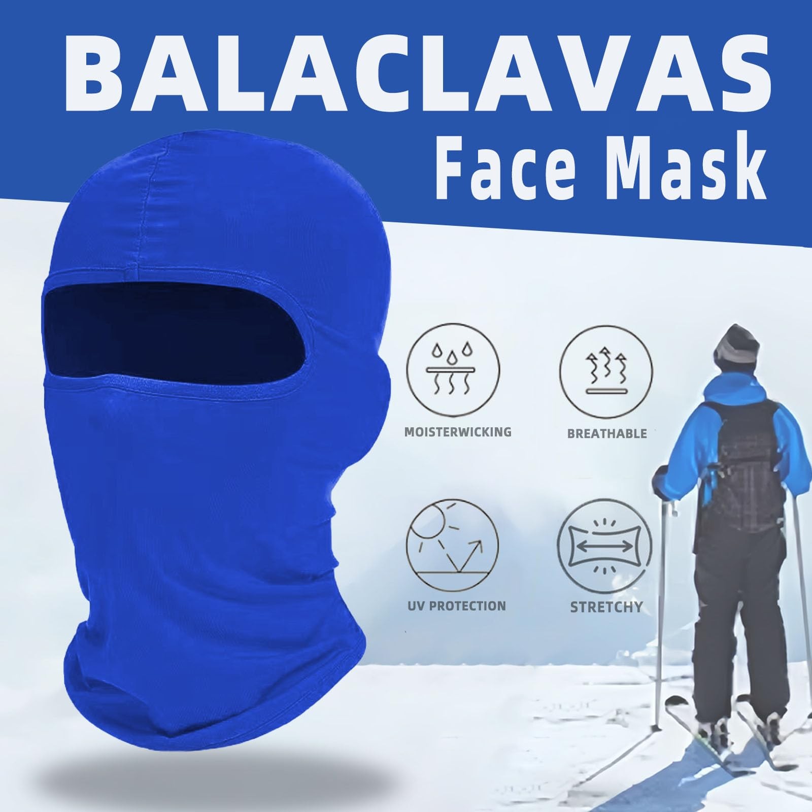 Ezovino 4 Pack Balaclava Ski Face Mask for Men One Size, Multicoloured 01