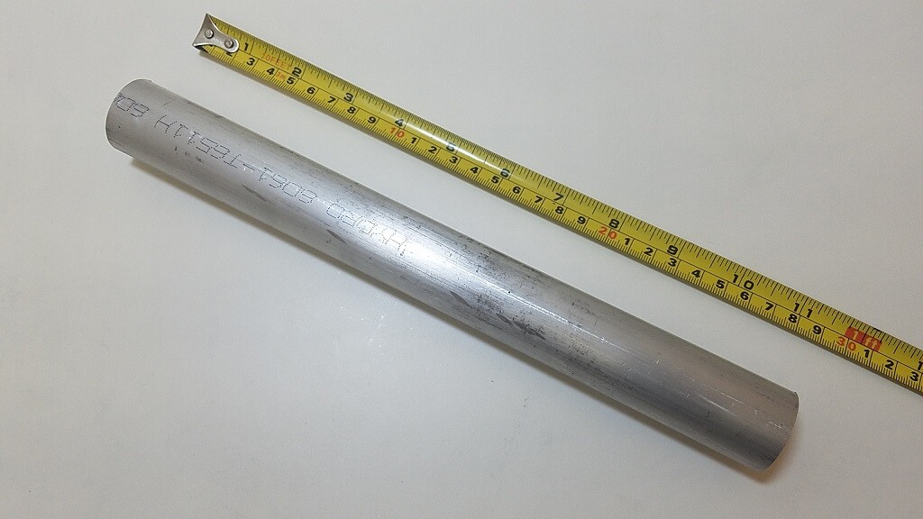 6061 Aluminum Round Bar, 1-1/4″ Round, 11″ long, Lathe, Solid, T6511