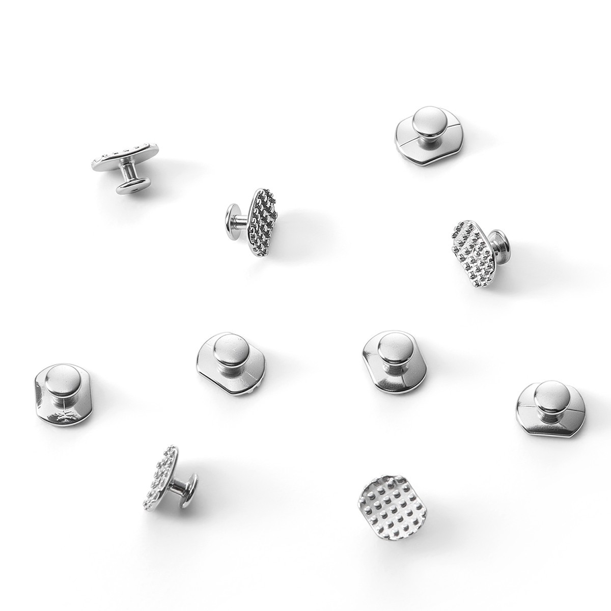 Dental Orthodontic Lingual Buttons Metal Monoblock Bondable Rectangular 10pcs/PK