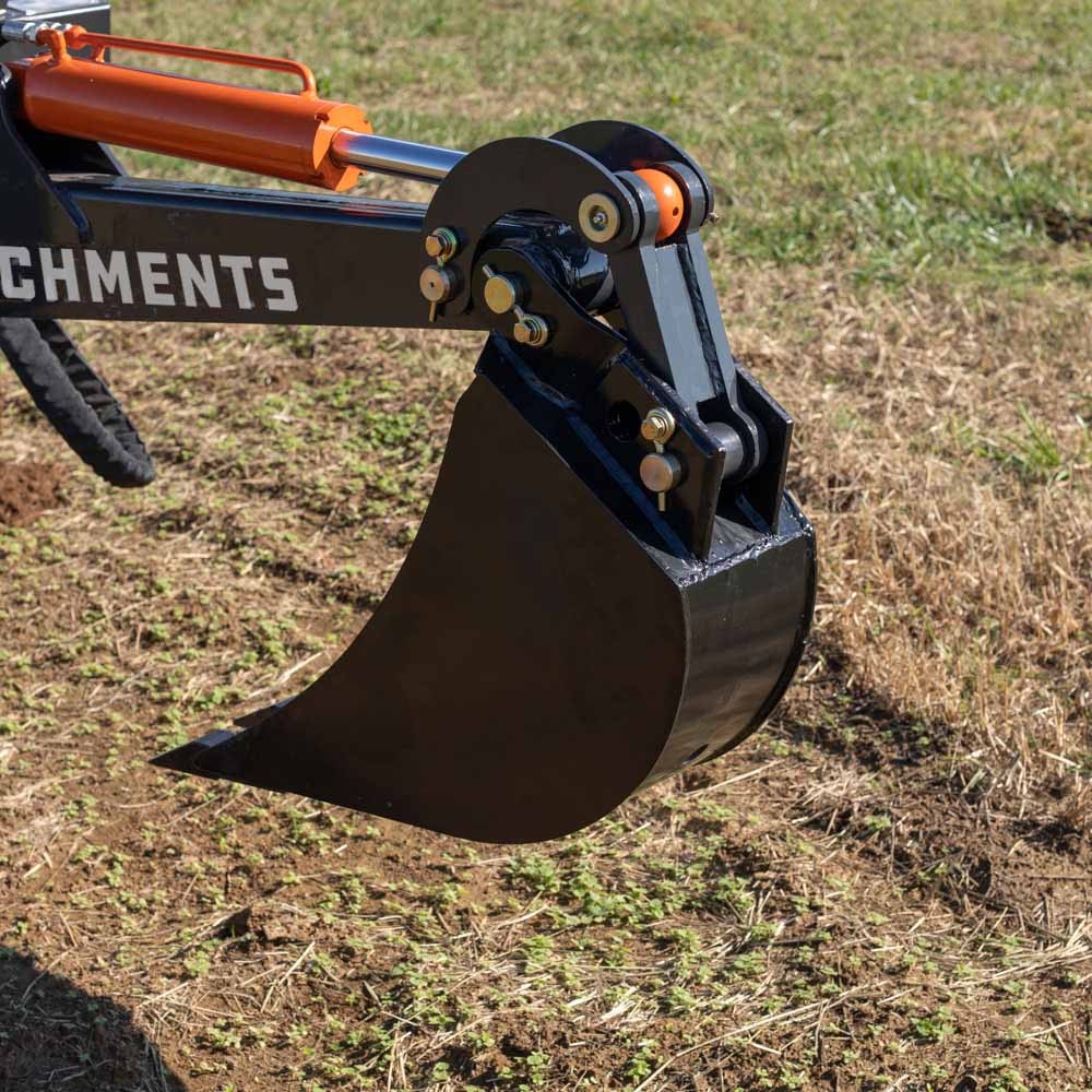 Titan Attachments 12″ Front Hoe & Backhoe Bucket, Carbon Steel Teeth