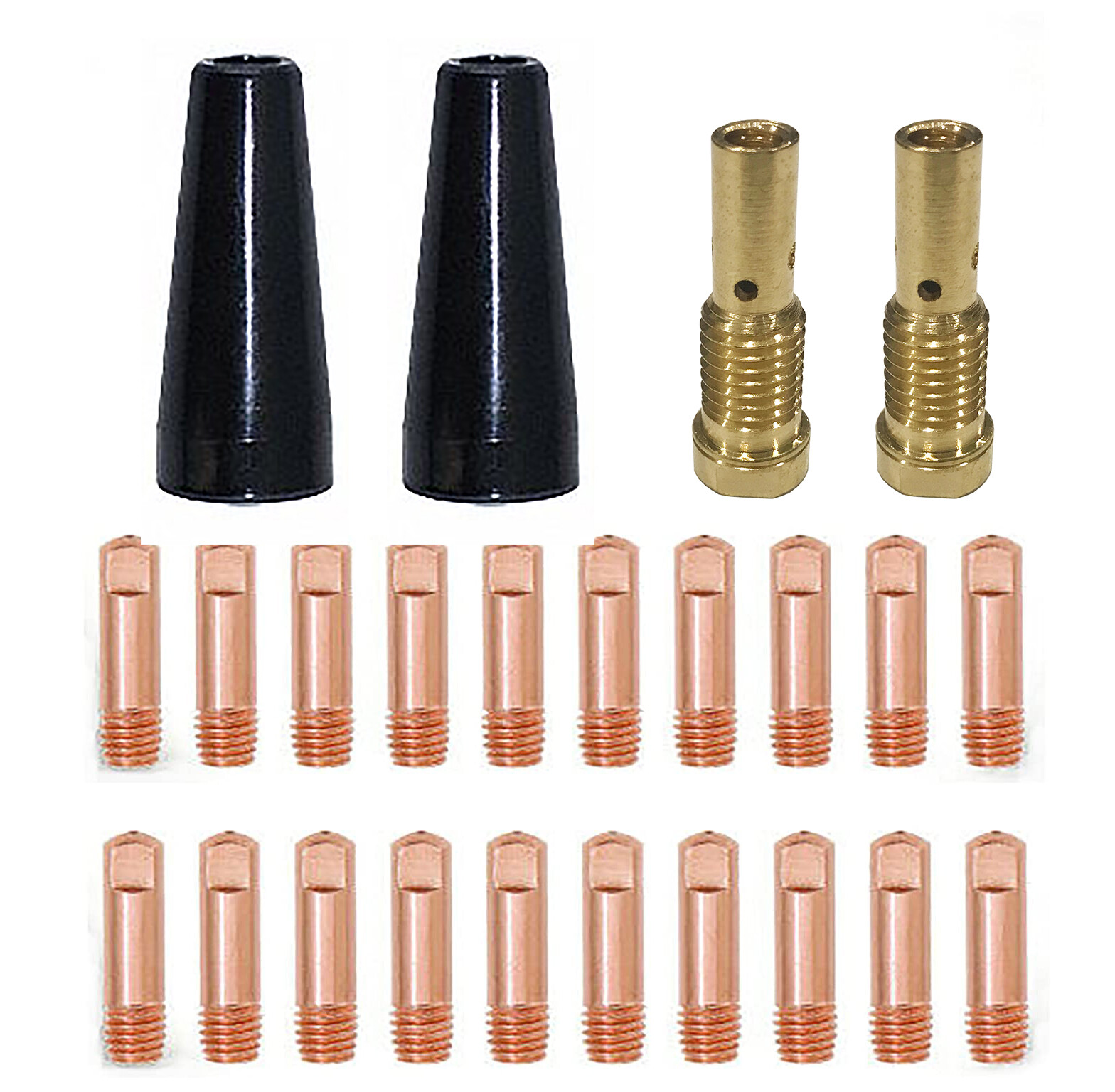 24PK Flux Core Gasless Nozzle Diffuser Tip kit For Lincoln Weld Pak HD Handy Mig