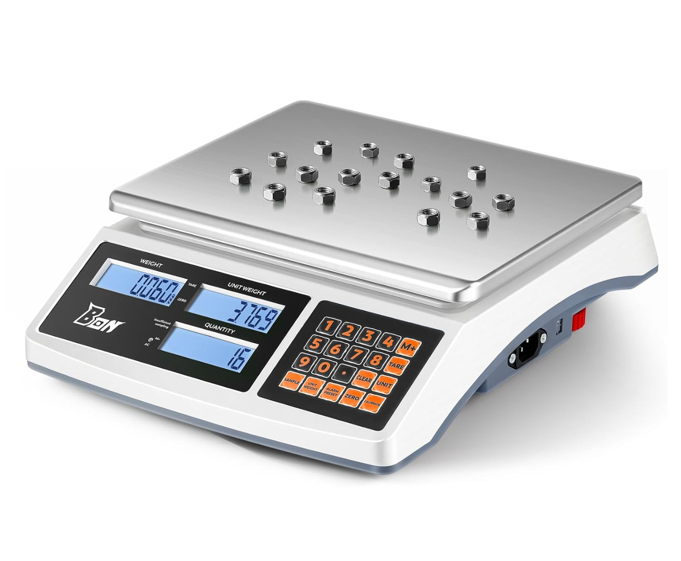 Stainless Steel Counting Scale 66lb 30kg Digital Parts Industrial Scale Battery