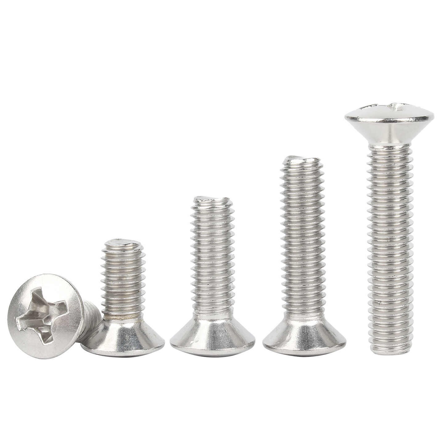 M1.6-M10 Phillips Oval Head Machine Screws Stainless Steel Countersunk All Sizes