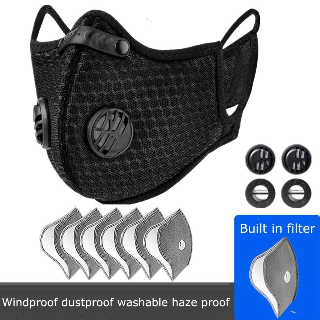 Anti Pollution Facepiece Half Face Cover Respirator Washable Dust Mask Filters