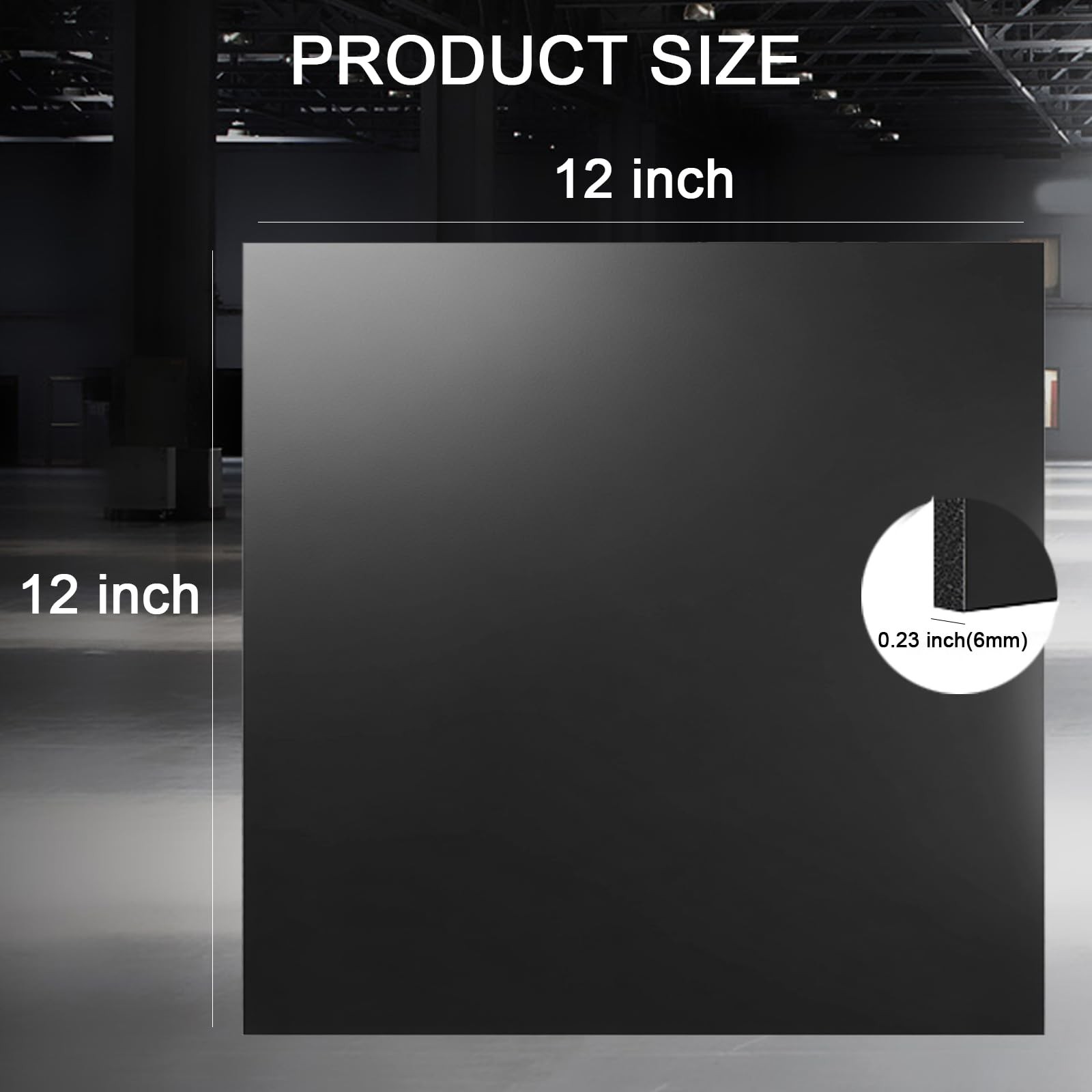 ABS Plastic Sheet 1/4 Inch Thick 12″ x 12″ Two-Sided Heat Moldable Black 2 PCS