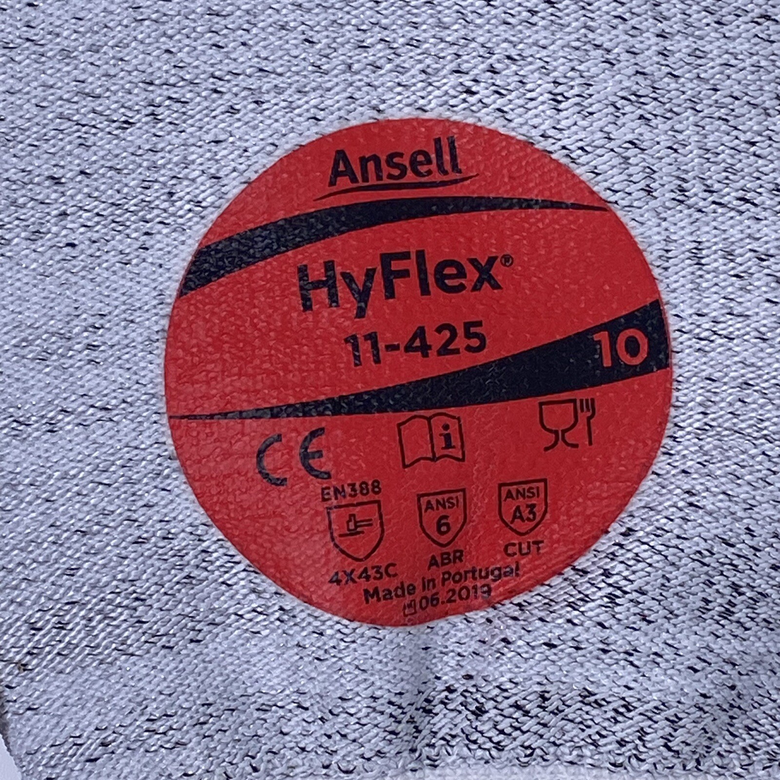 Ansell HyFlex Abrasion Resistant 11-425 Safety Gloves Protection Size 10 Large