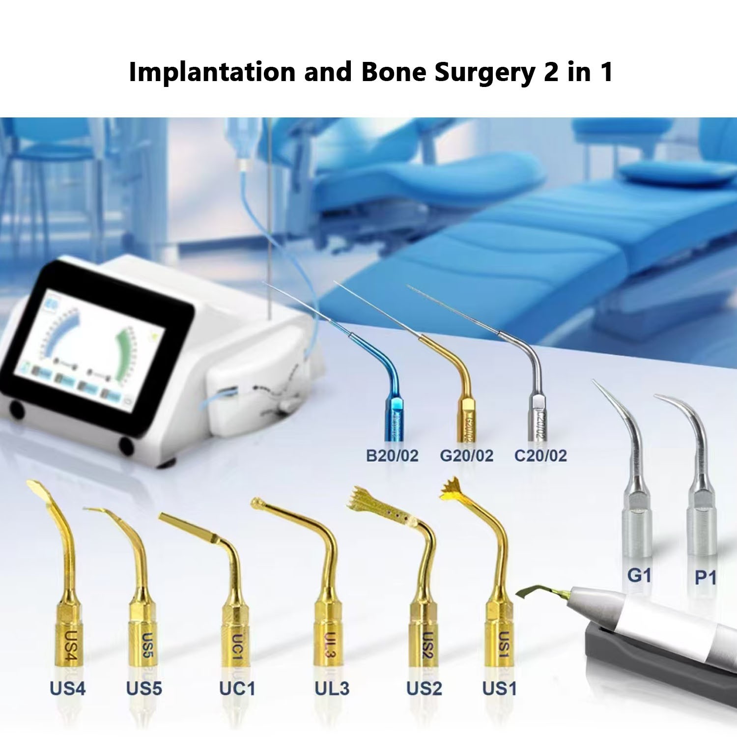 Dental Implant Motor System LED / 2in1 Piezo Surgery Bone Cutter Implant System