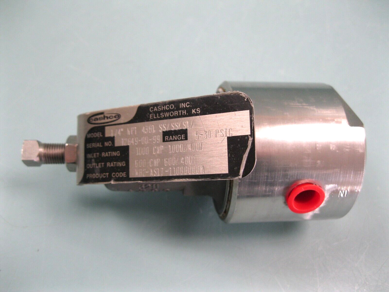 1/4″ FNPT Cashco 4381 SS/SS/S1 Stainless Steel Pressure Regulator F13