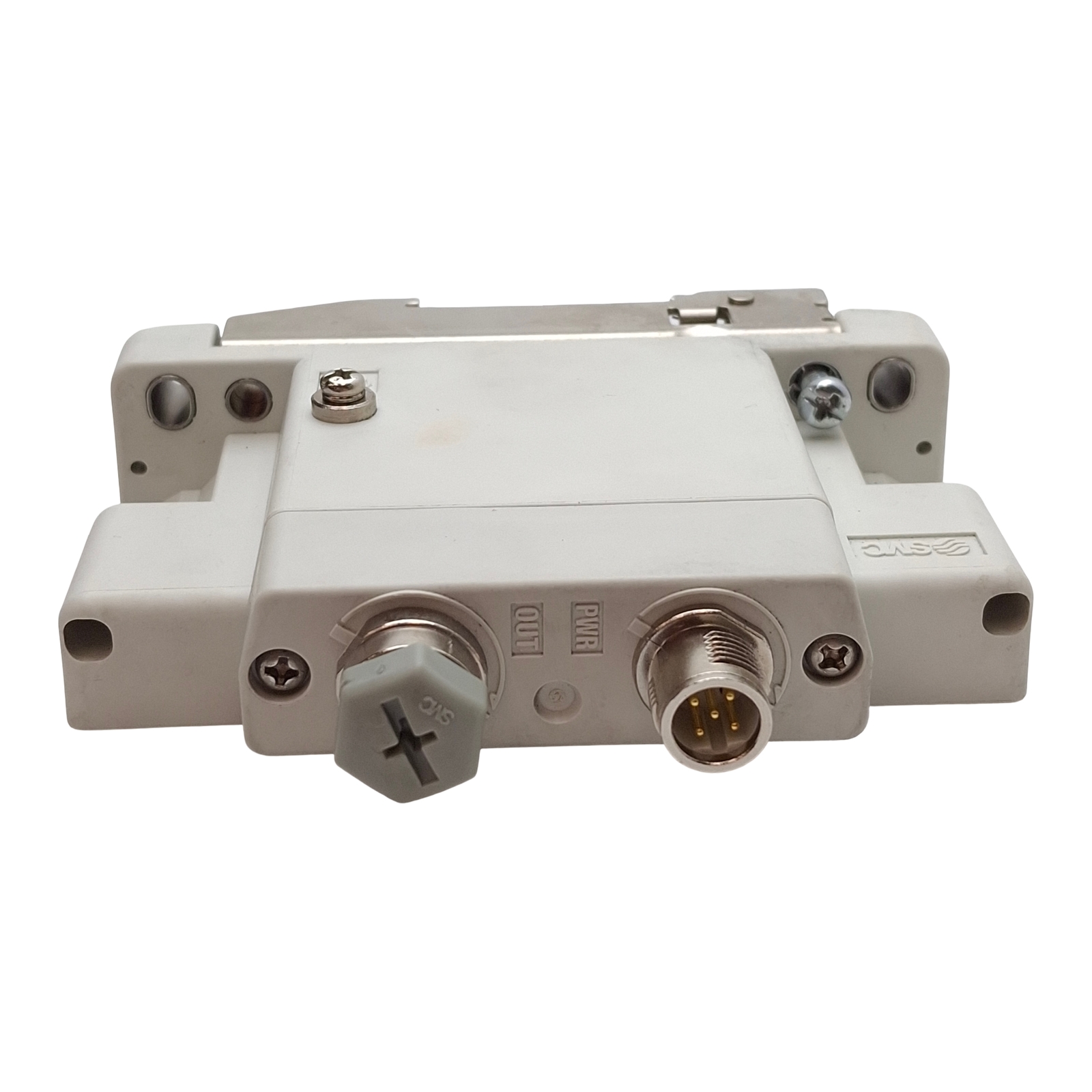 SMC EX600-ED2 Fieldbus Device End Plate, M12 5-Pin Male, 24VDC 2A, DIN Rail