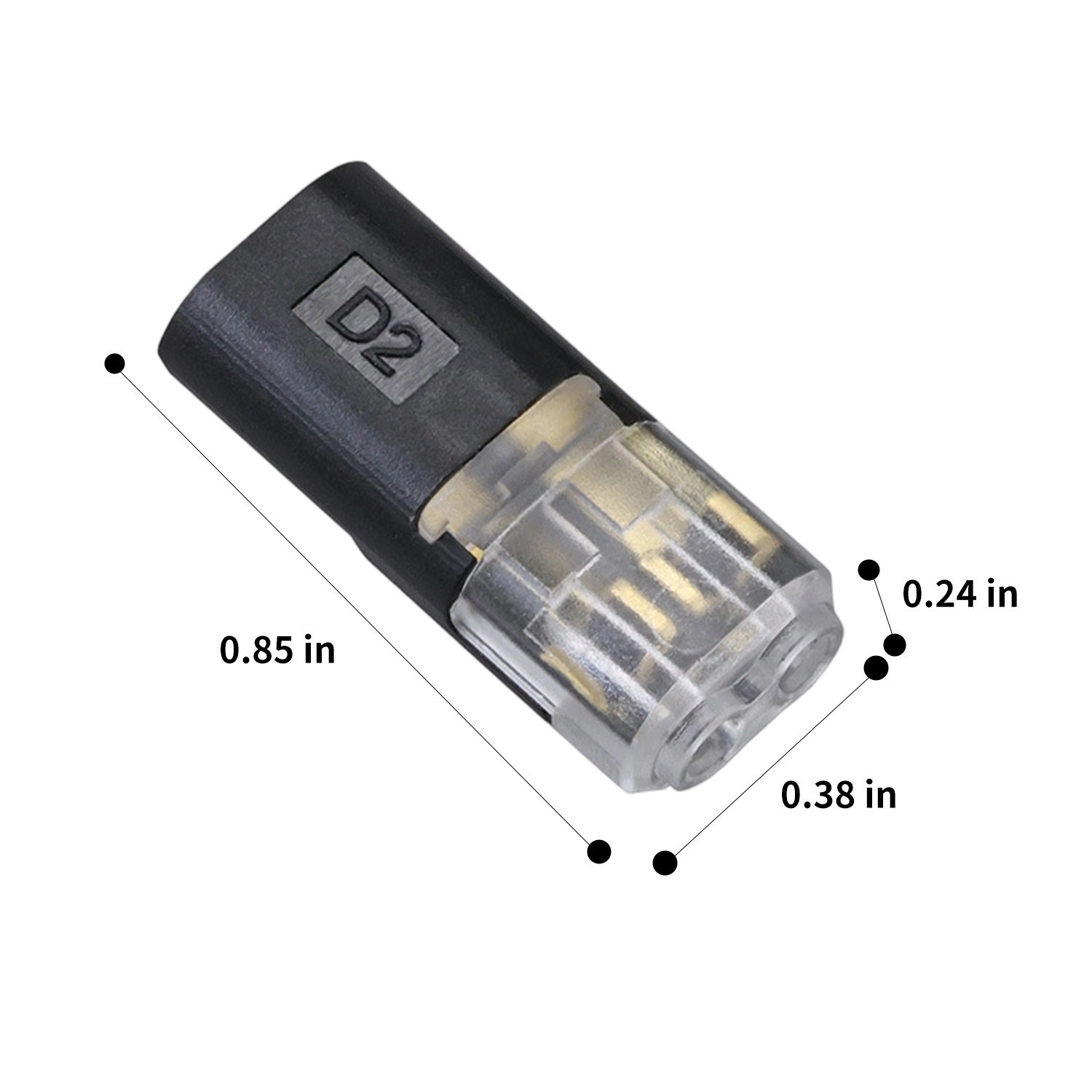 50 PACK Double-Wire Plug-in Connector, Cable Clamp with Locking Buckle AWG 18-22
