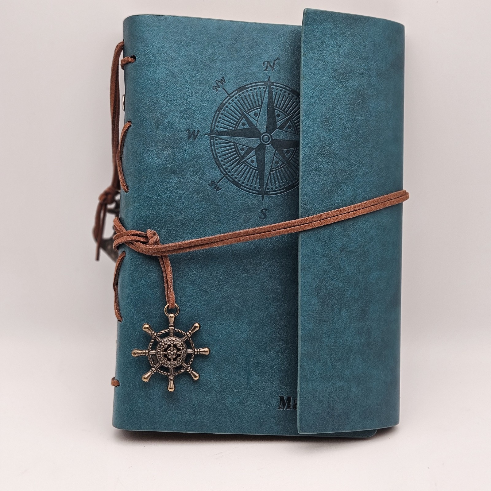 Leather Journal 6 ring Sketchbook Pages w/ 2 New Lined Page Refill Packs