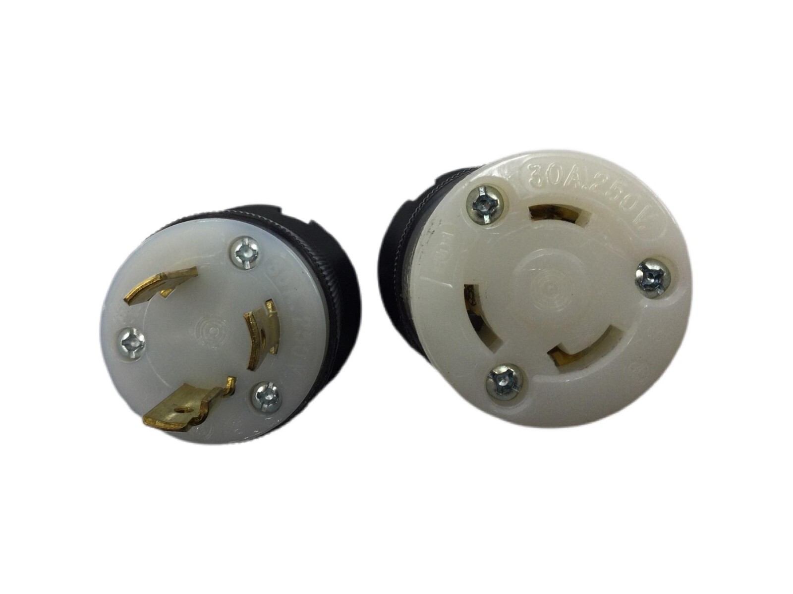 L6-30R NEMA L6-30R M – F Plug and Connector Pair 240V 30A 3 Wire