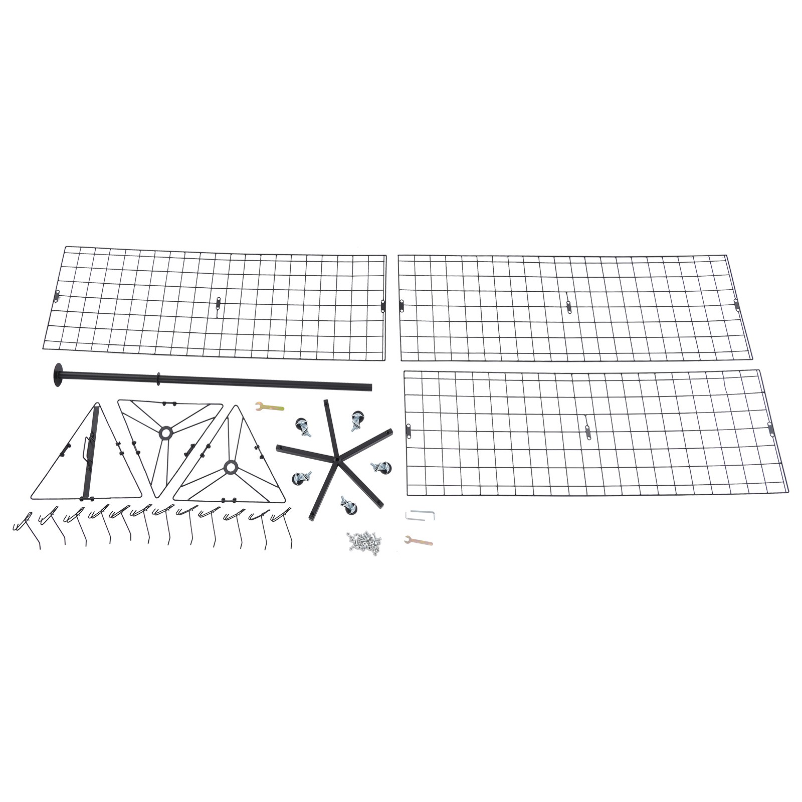 Triangular Grid Panel Display Stand Floor Standing Gridwall Display Stand