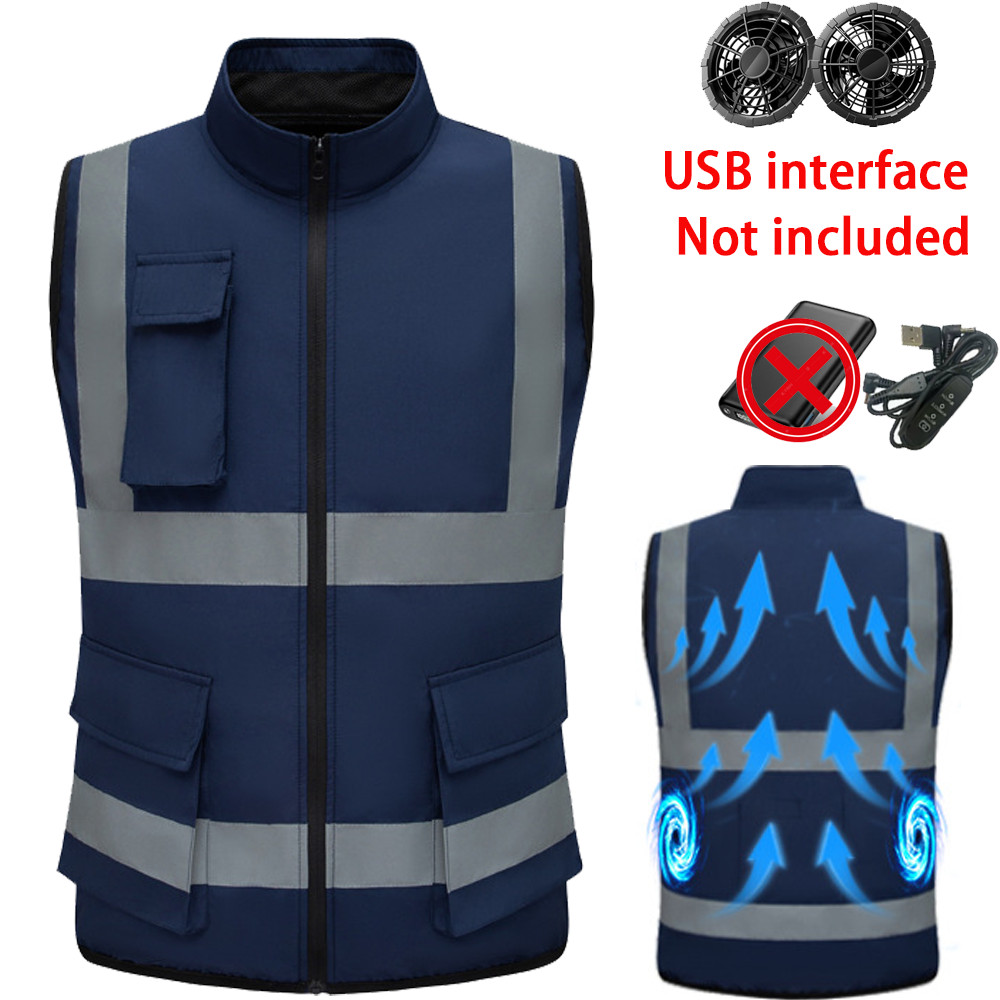 Cooling Vest Jacket w 4 Fans 20000mah Battery Pack Air Conditioner Vests Jacket