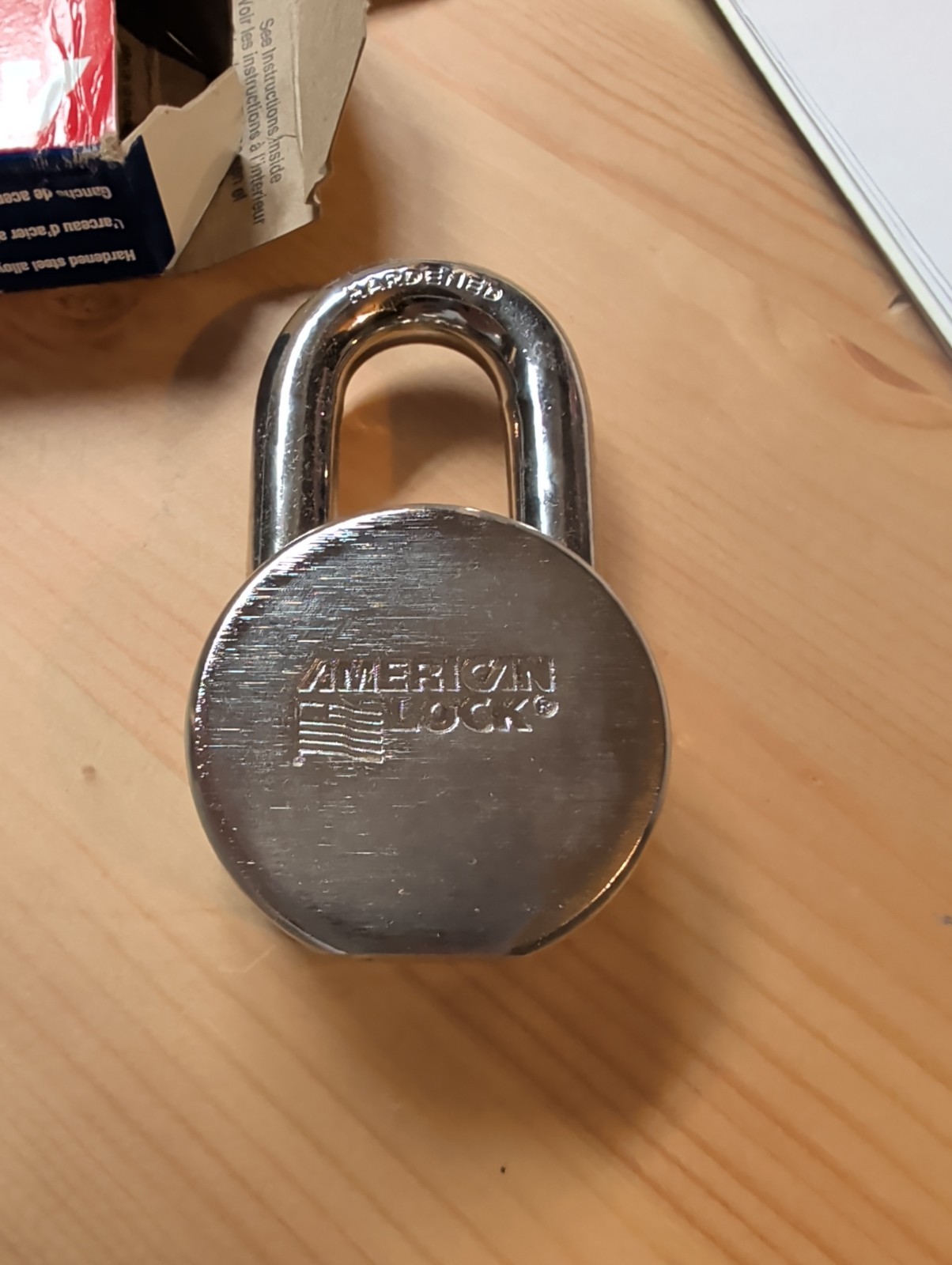 American Lock AH10KARBN Heavy Duty Solid Steel Chrome Plated Padlock No Key