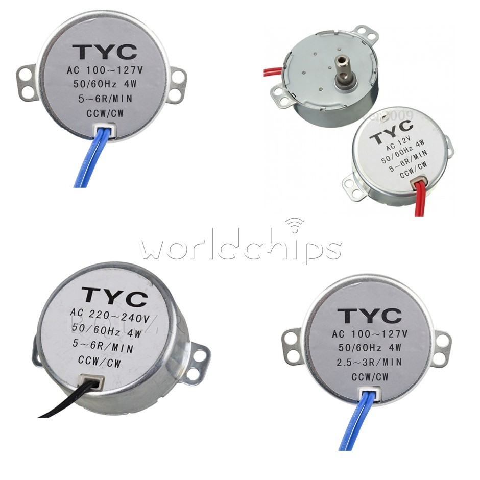 AC 12V/110V/220V TYC-50 4W 50/60Hz Synchronous Motor 2.5/3/5/6RPM For *le
