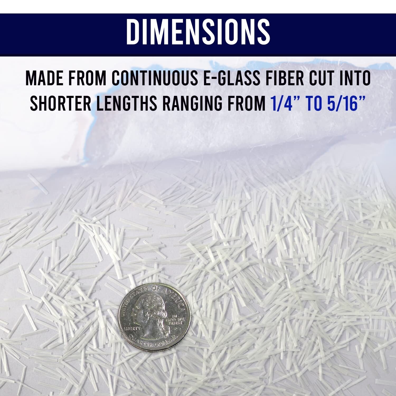 Fiberglass Chopped Strands , (4 – LBS ), Fiber Additive Mortar