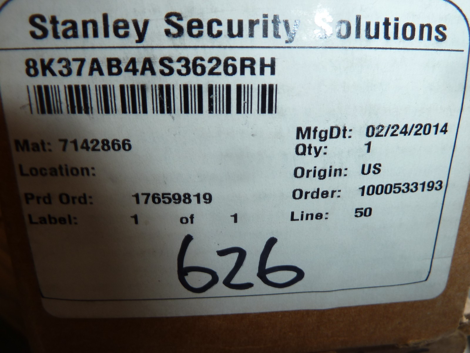 Best Stanley security solutions 8K37AB4A-S3-626-RH Corridor Lock With Ansi New