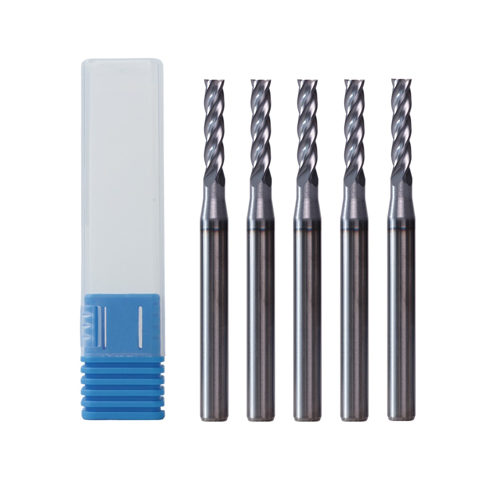 5 PCS 5/32″ 4 Flute 2″ Overall Length Solid Carbide End Mill AlTiN Coated