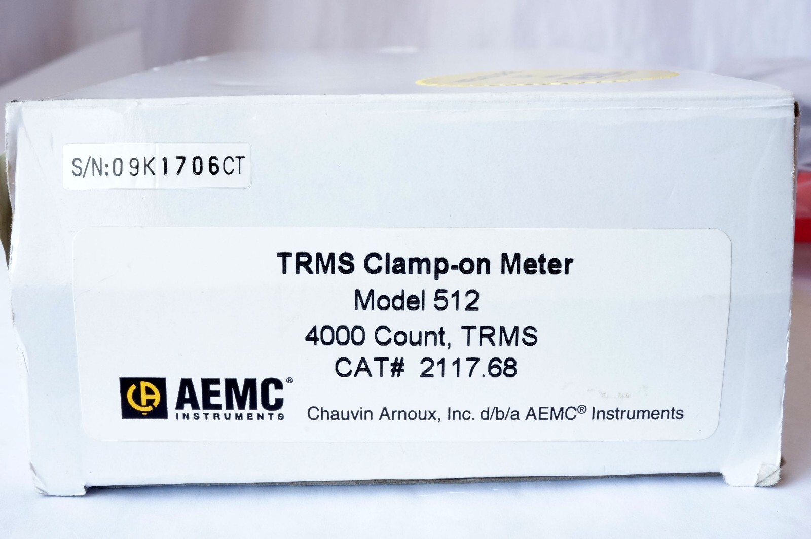 AEMC 512 Clamp-On Meter, 4000 Ohms Resistance, 750V AC, 1000V DC RMS Voltage New