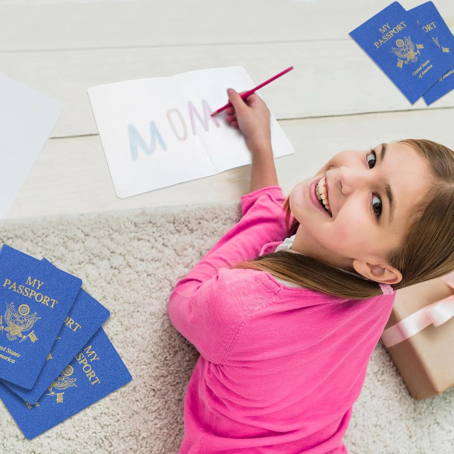 10 Pcs Blank Passport Notebook Blue Passport Book Fake Passport Travel Journal S