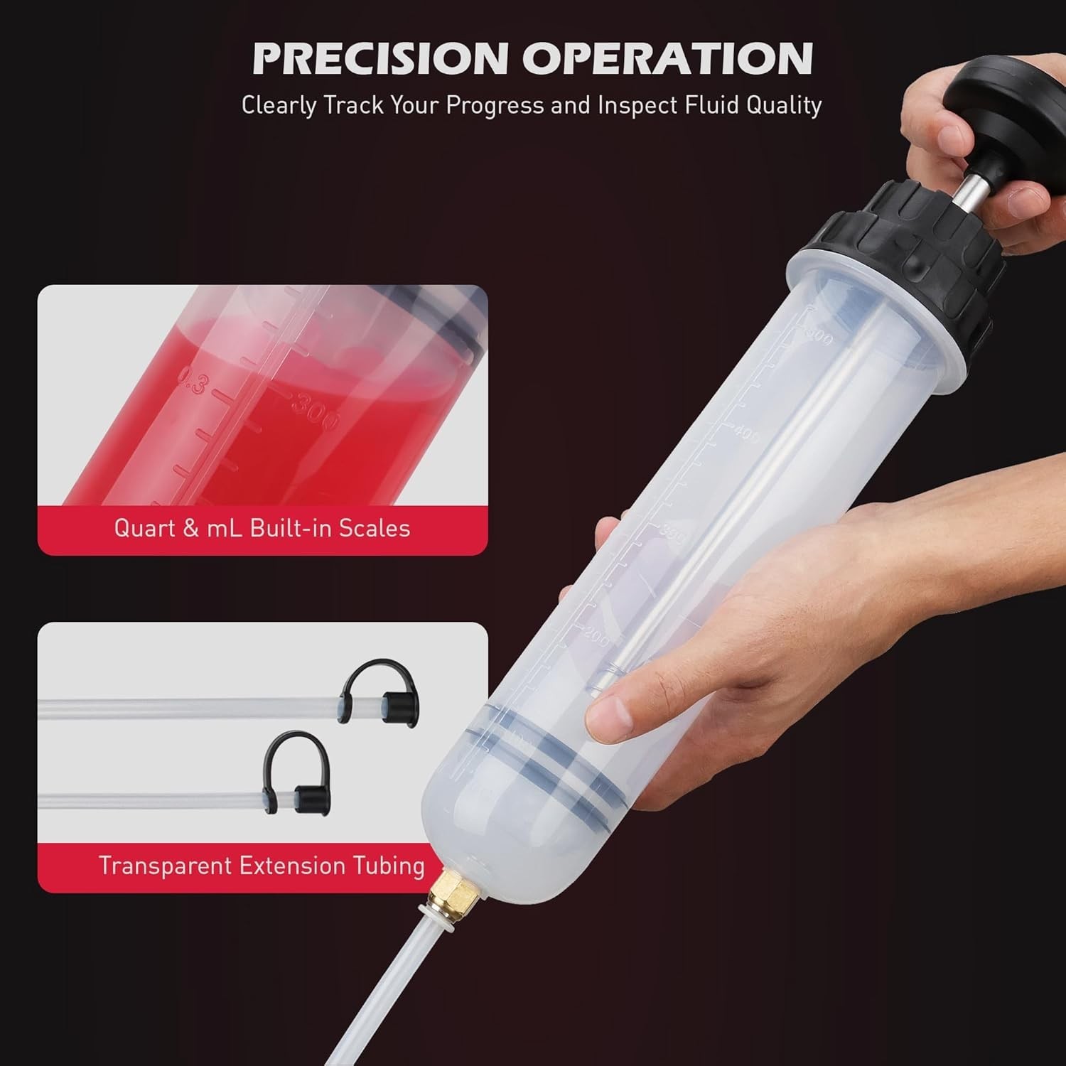 500CC Oil Syringe Fluid Extractor Pump Multi-Purpose Automotive Marine Tool