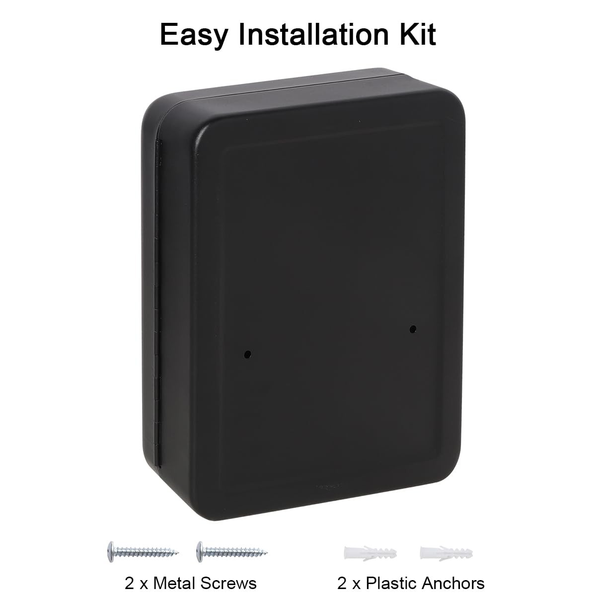 48 Key Storage Lock Box Wall Mount Metal Security Cabinet 11.81×9.45″ Black