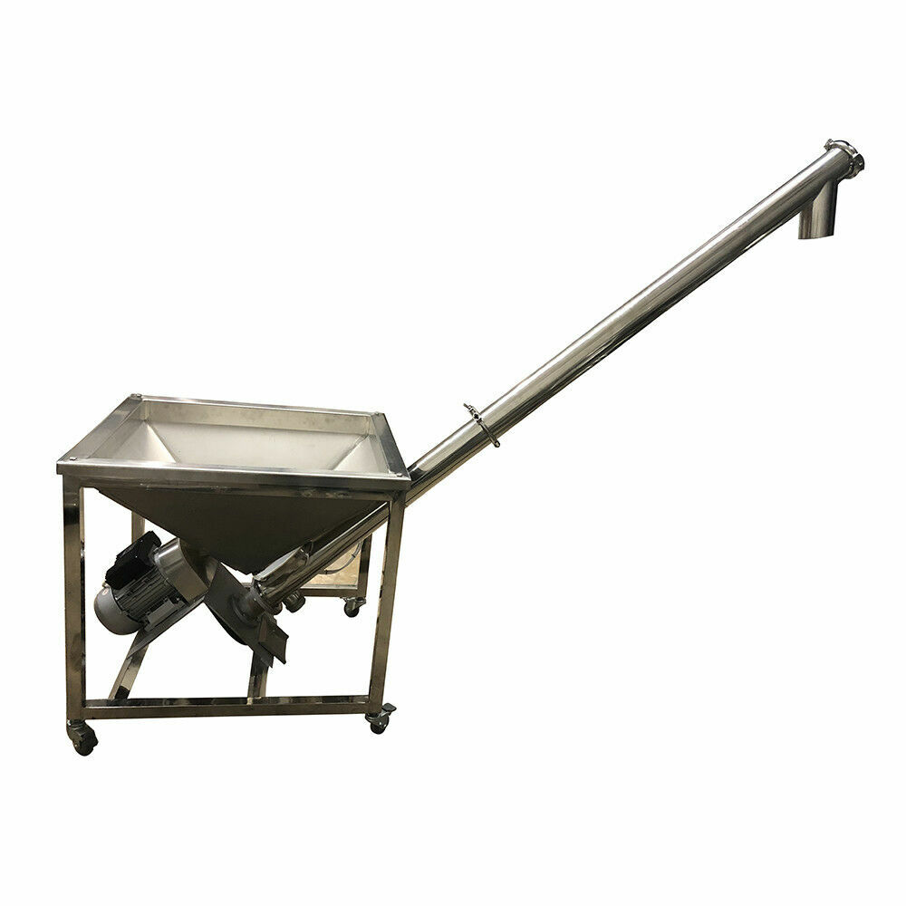 98 inch Flour Screw Vibrating Hopper Inclined Conveyor Auger Feeder 2500MM