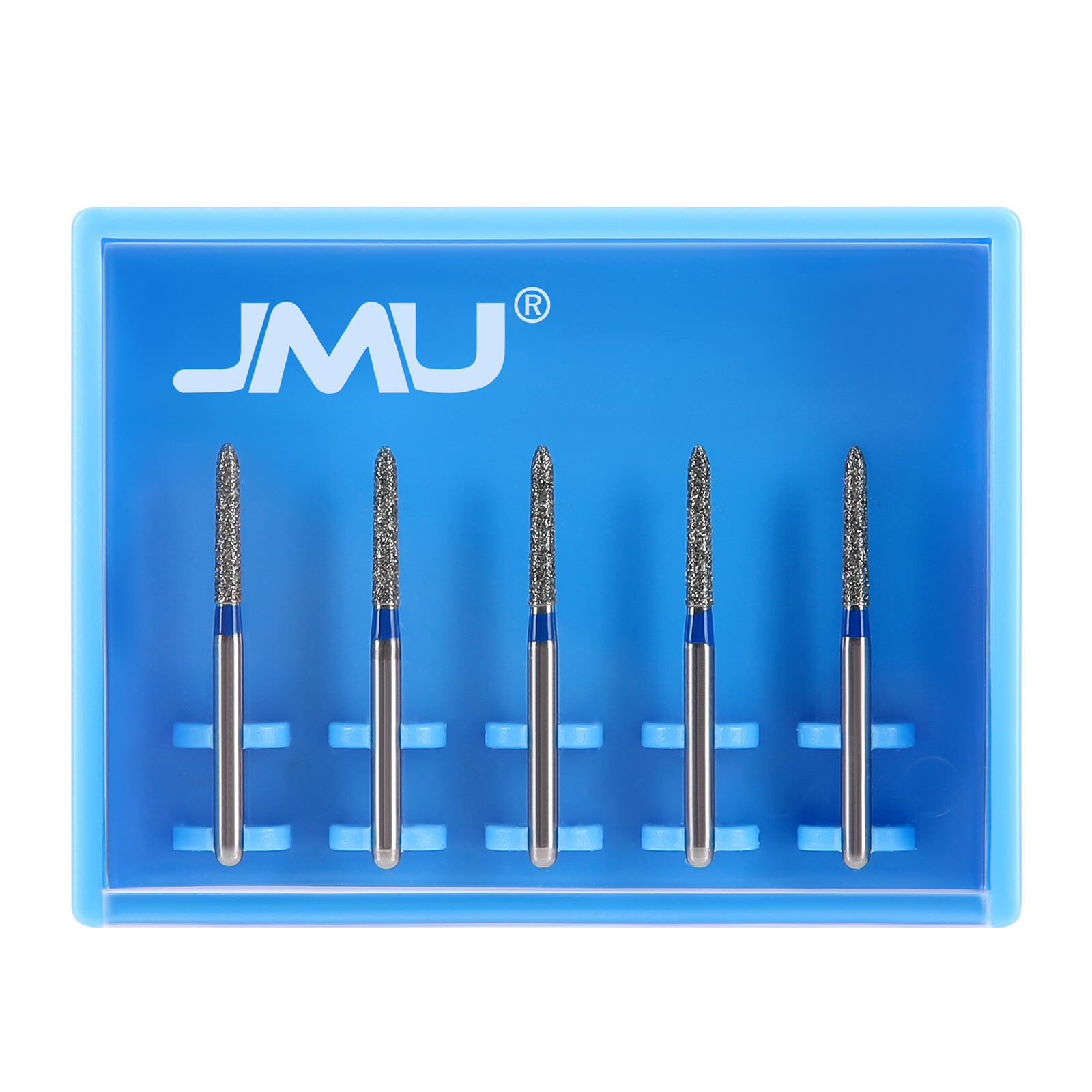 JMU Dental Diamond Burs FG 878-014M Medium Grit Beveled Cylinder