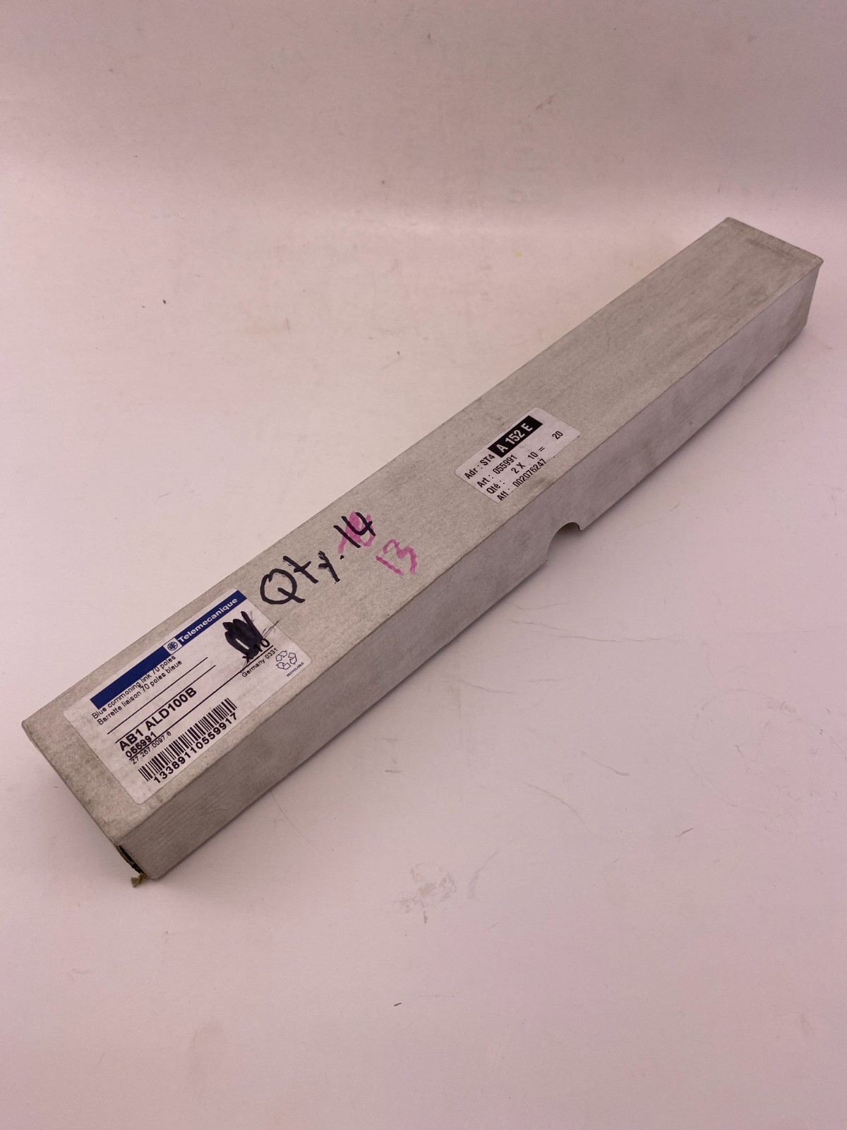 Telemecanique AB1ALD100B Terminal Block Jumper, Sold/pc