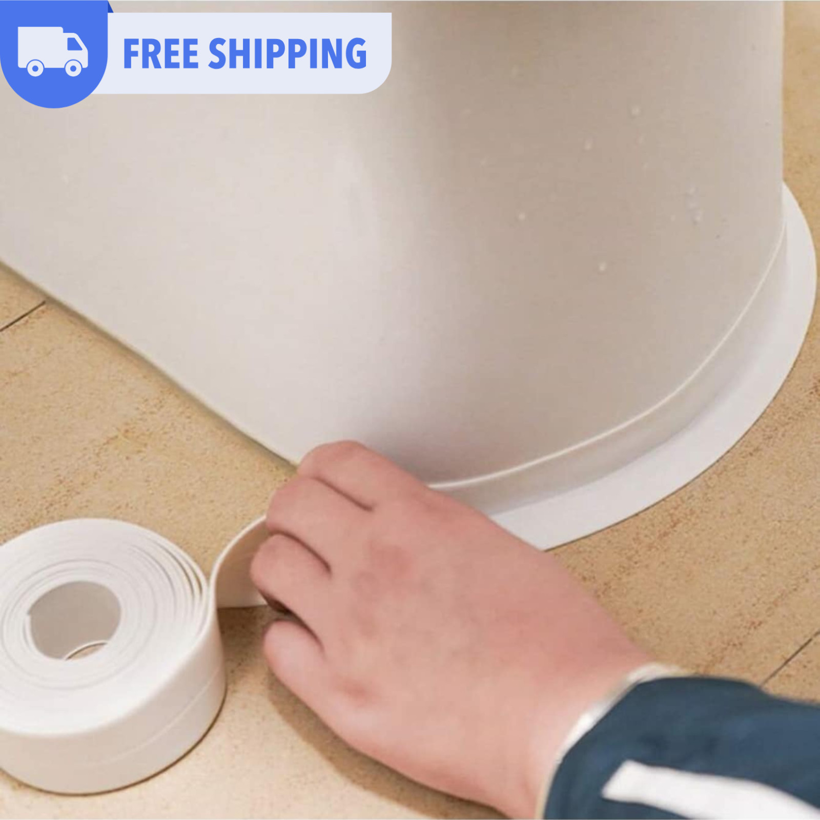 Self Adhesive Waterproof Caulk Strip Tape 126″ Kitchen Bathroom Sealing Tile Gap